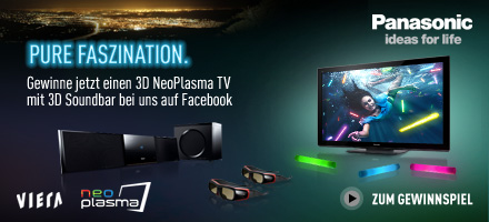 Pure Faszination. Jetzt Gewinnen! - 3D NeoPlasma TV der VT30-Serie und 3D Soundbar BFT800 von Panasonic zu gewinnen