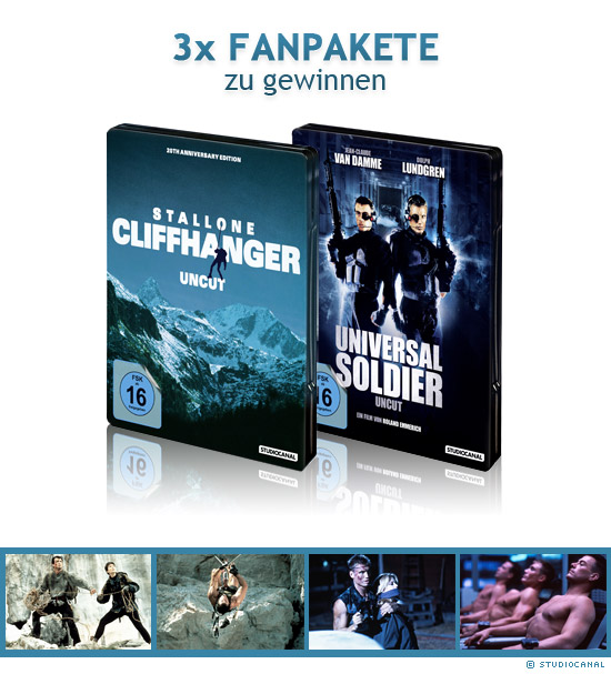 3x Cliffhanger/Universal Soldiers Blu-ray Steelbooks zu gewinnen