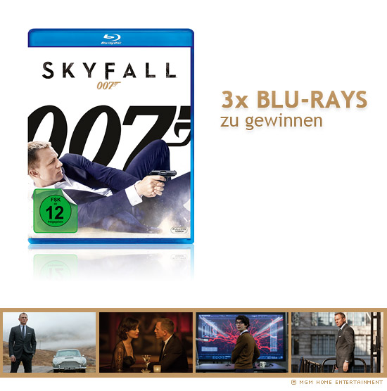 3x James Bond 007 - Skyfall Blu-rays zu gewinnen