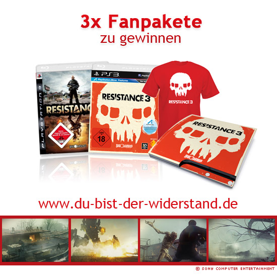 Resistance 3 Fanpaket zu gewinnen Resistance 3 Fanpaket zu gewinnen