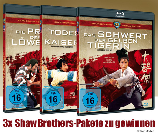 Verlosung: 3 Shaw Brothers-Pakete