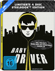 Baby Driver (2017) (Limited Steelbook Edition) (Blu-ray + Bonus Blu-ray + 2 CD's + UV Copy) Blu-ray