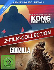 Godzilla (2014) 3D + Kong: Skull Island 3D (Blu-ray 3D + Blu-ray + UV Copy) (2-Film-Collection) Blu-ray