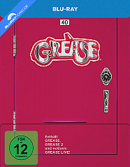 Grease (Remastered Edition) (40th Anniversary Edition) + Grease 2 + Grease Live! (Limited Steelbook Edition) Blu-ray