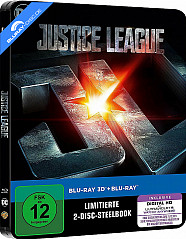 Justice League (2017) 3D (Limited Steelbook Edition) (Blu-ray 3D + Blu-ray + Digital HD) Blu-ray