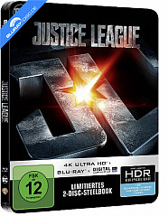 Justice League (2017) 4K (Limited Steelbook Edition) (4K UHD + Blu-ray + Digital HD) Blu-ray