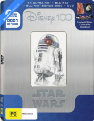 Star Wars: Episode IV - A New Hope (1977) 4K - 100 Years of Disney - JB Hi-Fi Exclusive Limited Edition Steelbook (4K UHD + Blu-ray + Bonus Blu-ray + DVD) (AU Import ohne dt. Ton) Blu-ray