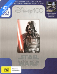 Star Wars: Episode VI - Return of the Jedi (1983) 4K - 100 Years of Disney - JB Hi-Fi Exclusive Limited Edition Steelbook (4K UHD + Blu-ray + Bonus Blu-ray + DVD) (AU Import ohne dt. Ton) Blu-ray
