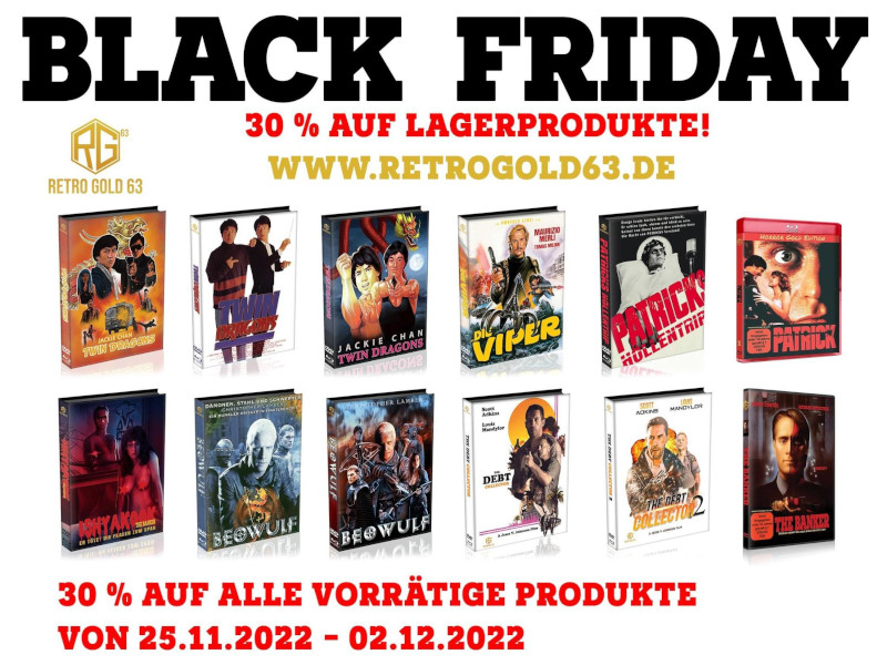 Black Friday bei Retro Gold 63 30 Rabatt auf alle vorratigen Produkte Blu ray Deals