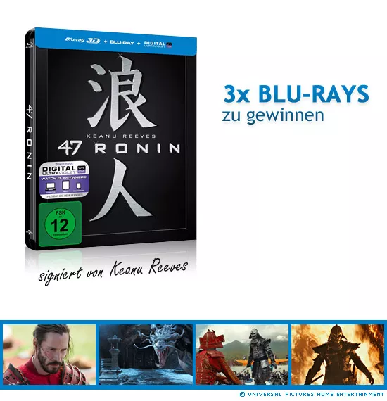 3x 47 Ronin Steelbooks zu gewinnen
