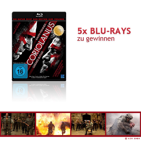 5x Coriolanus auf Blu-ray Disc zu gewinnen