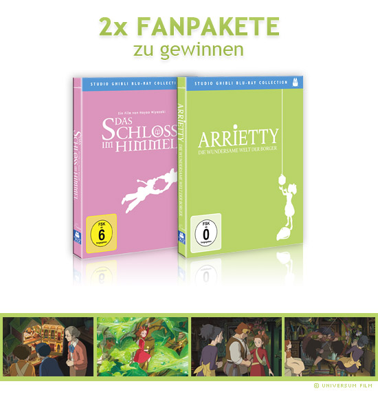 2x Das Schloss im Himmel / Arrietty Blu-rays zu gewinnen