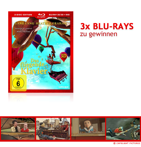 3x Das fliegende Klavier 3D Blu-rays zu gewinnen