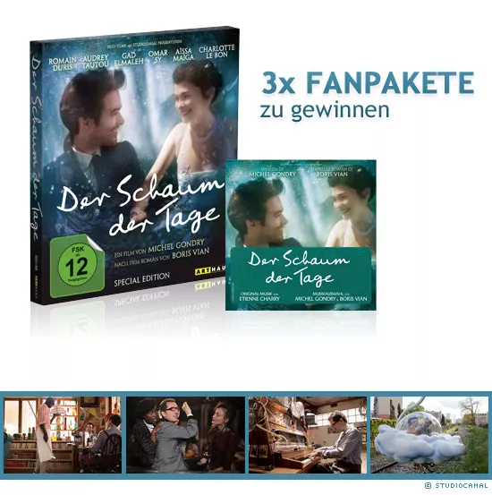 3x Der Schaum der Tage Blu-ray Fanpakte zu gewinnen