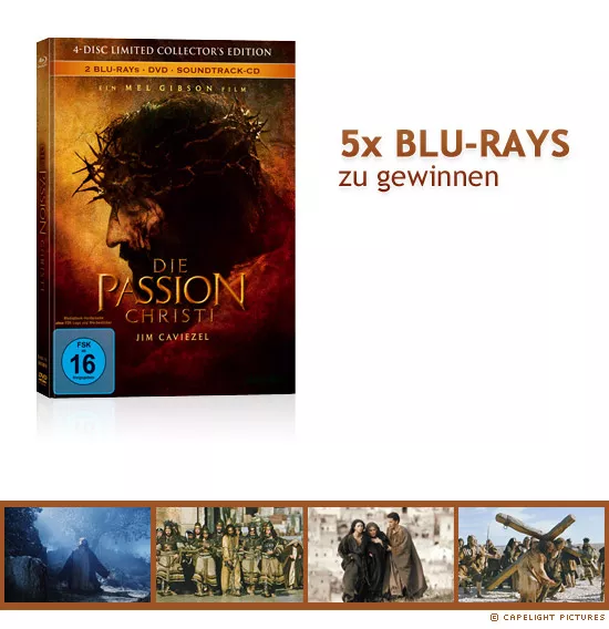 5x Die Passion Christi Mediabook Blu-rays zu gewinnen