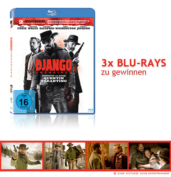 3x Django Unchained Blu-rays zu gewinnen