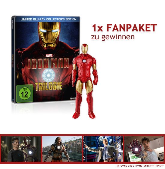 1x Iron Man Trilogie - Steelbook Blu-ray Fanpakete zu gewinnen