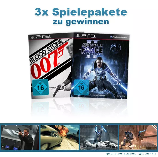 Spielepaket James Bond/Star Wars Gewinnspiel