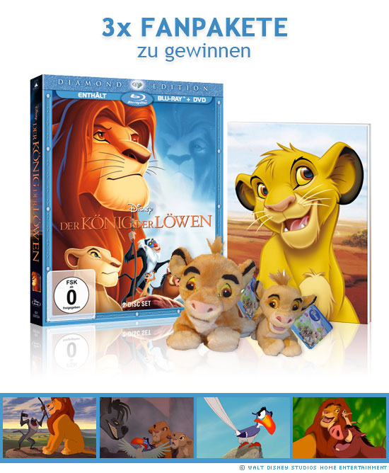 3x König der Löwen Blu-ray Fanpaket zu gewinnen
