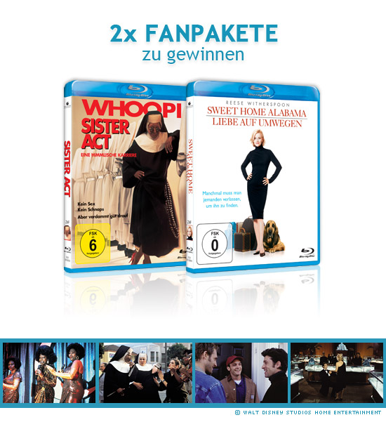 2x Sister Act / Sweet Home Alabama Blu-ray Pakete zu gewinnen