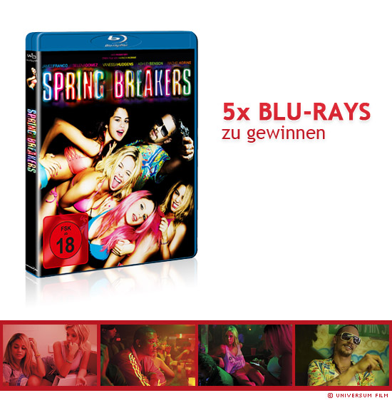 5x Spring Breakers Blu-rays zu gewinnen