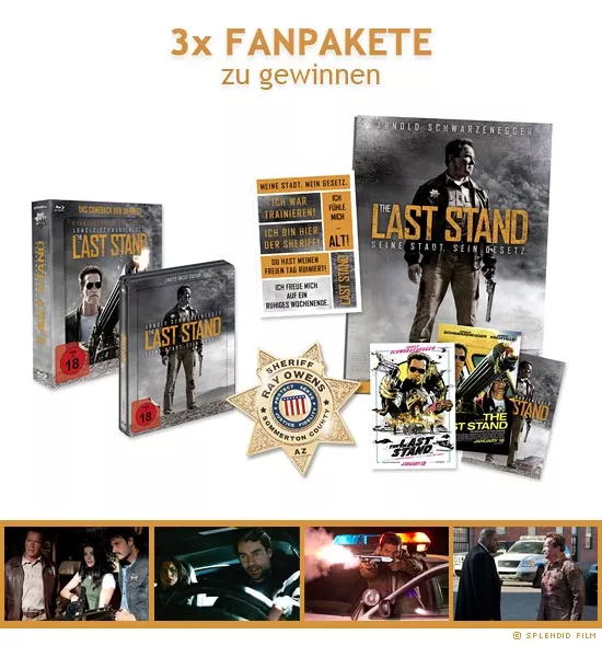 3x The Last Stand Blu-ray Fanpakete zu gewinnen