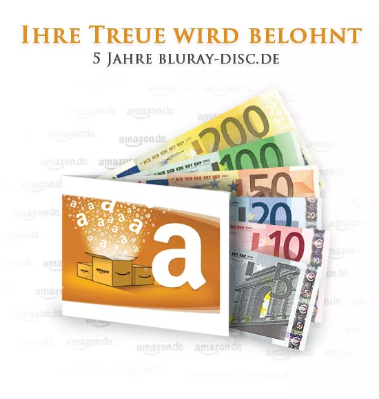 Ihre Treue wird belohnt - 5 Jahre bluray-disc.de - tolle Preise zu gewinnen