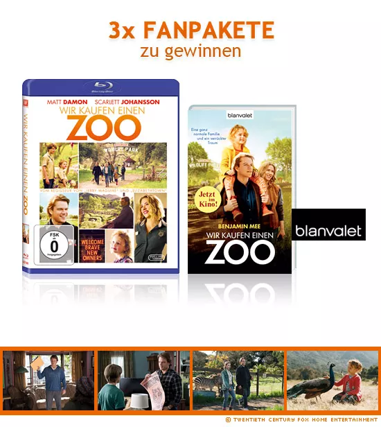 3x Wir kaufen einen Zoo Fanpakete zu gewinnen