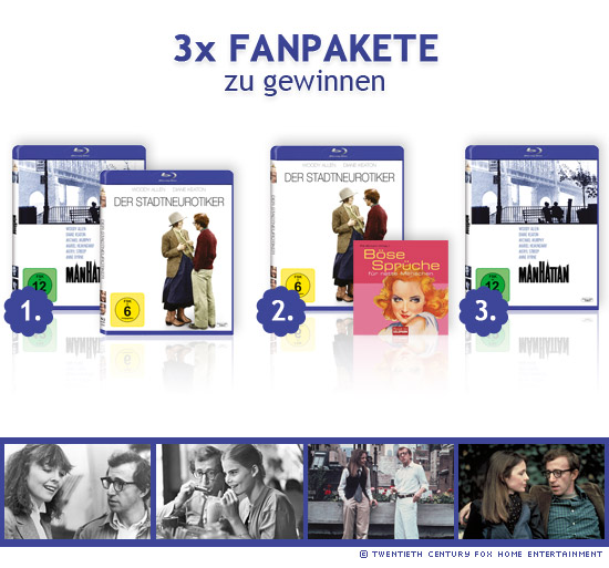 3 Fanpakete von Woody Allen zu gewinnen