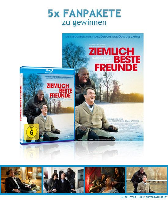 5x Ziemlich beste Freunde Blu-ray Fanpakete zu gewinnen
