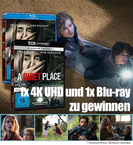 Verlosung: eine 4K UHD und eine Blu-ray A QUIET PLACE