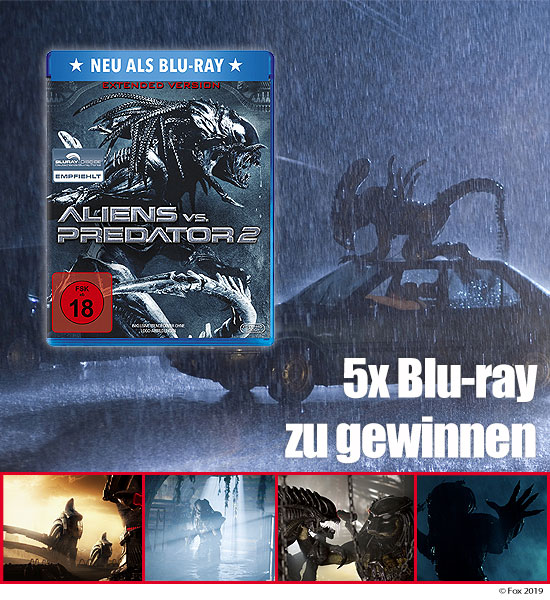 Verlosung: 5 Blu-rays „Aliens vs. Predator 2