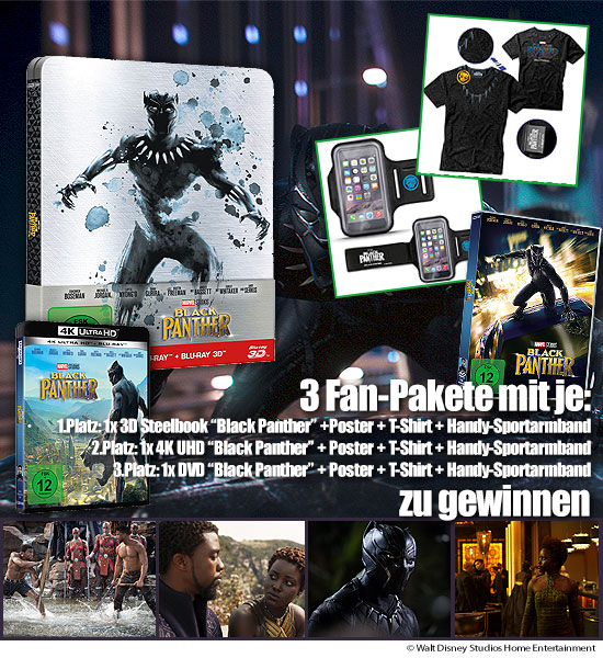 Verlosung: 3 Black Panther - Fanpakete Verlosung: 3 Black Panther - Fanpakete