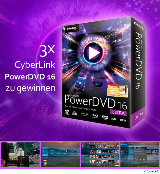 Verlosung: 3x CyberLink PowerDVD 16