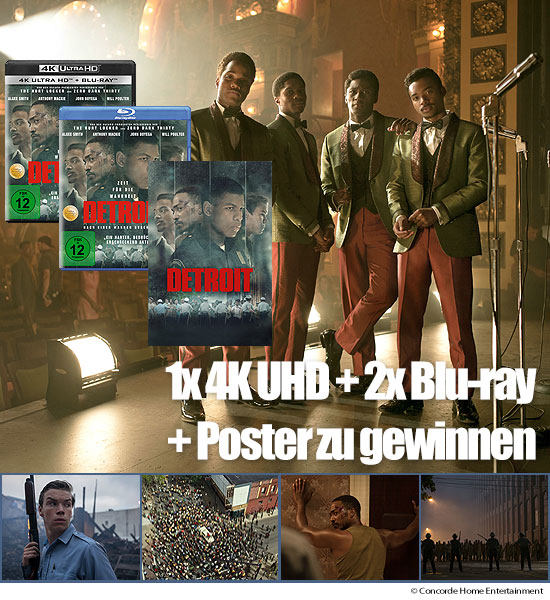 Verlosung: 1x 4K UHD und 1x Blu-ray Detroit plus Poster