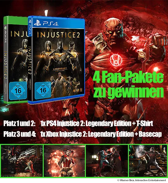 Verlosung: 4 Injustice 2: Legendary Edition Fanpakete