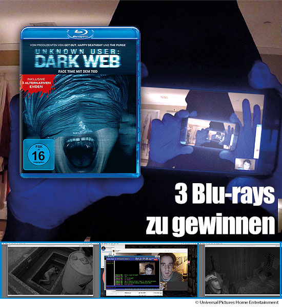 Verlosung: 3 Blu-rays Unknown User: Dark Web
