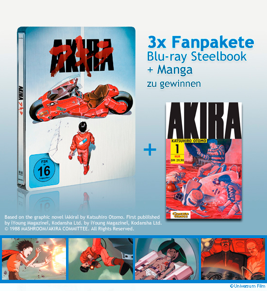 3x Fanpakete Akira Steelbook + Manga zu gewinnen