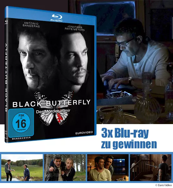 Verlosung: 3x Blu-ray „Black Butterfly - Der Mörder in mir“