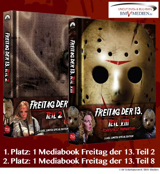 Verlosung: Freitag der 13. Teil 2 und Teil 8
