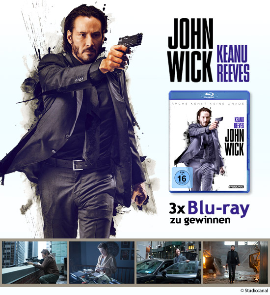 Verlosung: 3x Blu-rays John Wick