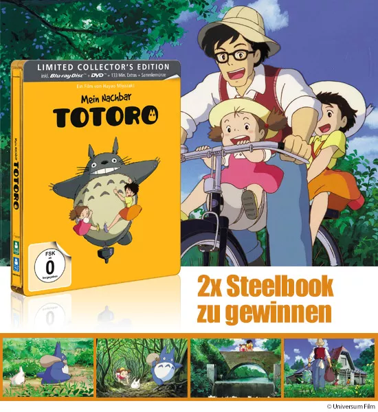Verlosung: 2x Limited Steelbook MEIN NACHBAR TOTORO