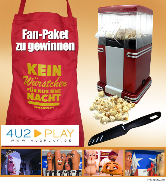 Verlosung: Fanpaket für eine eigene „Sausage Party“ von 4u2play.de