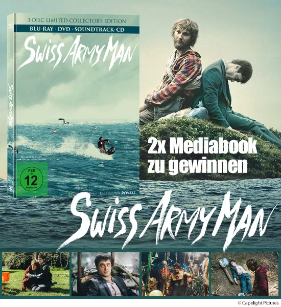 Verlosung: 2x Mediabooks (Cover A) SWISS ARMY MAN plus Beutel