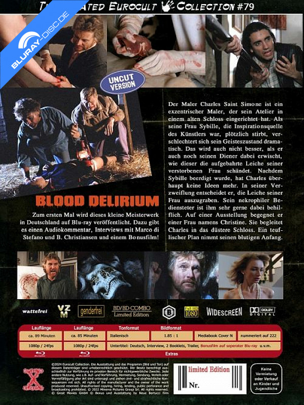 Delirio Di Sangue + Im Blutrausch des Satans Limited X-Rated Eurocult  Collection #79 Cover D 2 Blu-ray Blu-ray - Film Details