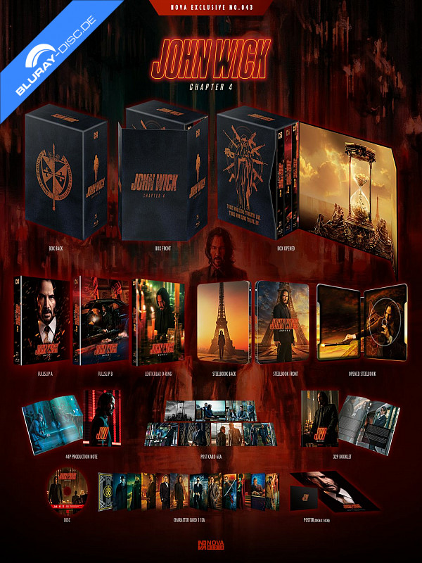 John Wick Novamedia limited edition hot slipcase and steel book