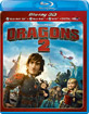 Dragons 2 3D (Blu-ray 3D + Blu-ray + DVD + Digital Copy + UV Copy) (FR Import) Blu-ray