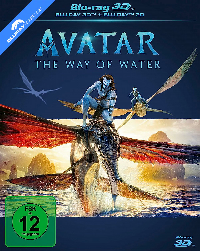 Avatar: The Way of Water 3D 2 Blu-ray 3D + Blu-ray + Bonus Blu-ray Blu ...