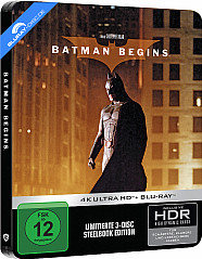 Batman Begins 4K (Limited Steelbook Edition) (4K UHD + Blu-ray + Bonus Blu-ray)