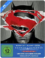 Batman v Superman: Dawn of Justice (2016) 3D (Kinofassung und Director's Cut) (Limited Steelbook Edition) (Blu-ray 3D) Blu-ray